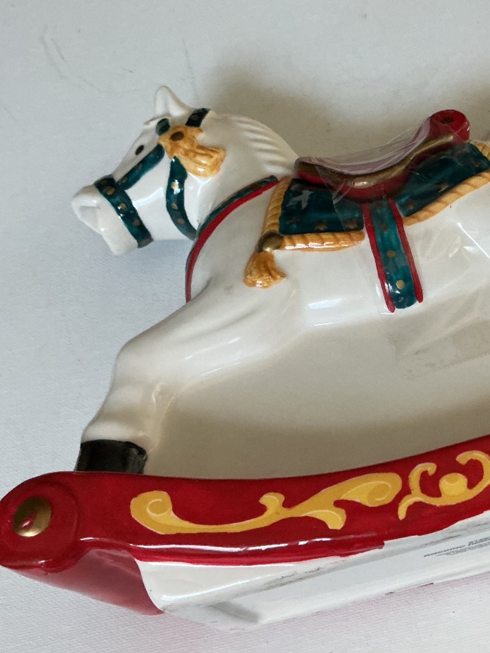 Vintage Rocking Horse Tea Pot-Made in Sri Lanka 1993 Home Holiday Decor Kitchen